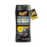 Meguiar's Ultimate Black Plastic Restorer, Durable Car Restorer That Gives New Life to Exterior Black Plastic, Vinyl, and Rubber Trim, 12 Oz Bottle