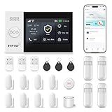 Wireless Home Security System,4.3in Touch Screen Alarm System,21Piece WiFi/4G DIY Kit with SOS Button,Window Alarms,Remotes,Motion Sensors,NO Monthly Fee,APP Control,for Apartment,Office,Garage