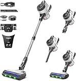 YONNDER Cordless Vacuum Cleaner, 50KPA/550W/70Mins Powerful Stick Vacuum for Home, Anti-Tangle, Self-Standing, Lightweight, Charging Dock, Vacuum Cleaner for Hardwood Floor/Carpet/Pet Hair/Car, M1