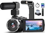 8K Video Camera Camcorder 64MP YouTube Vlogging Cameras IR Night Vision WiFi Webcam Camcorders with 18X Digital Zoom 3.0”Touch Screen Stabilizer, Mic, 64G SD Card, Remote Control and 2 Batteries