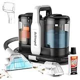 Portable Carpet & Upholstery Spot Cleaner, 15Kpa Powerful Suction & Spot Remover, Deep Stain Cleaning for Carpet, Car Seats, Pets, Stairs, Couches, with Dual Size BrushHead