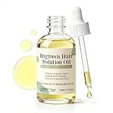 Ingrown Hair Treatment Oil Serum: 1.7oz Soothing After Shave Oil Prevents Ingrown Hairs for Soothes Razor Bumps Reduces Redness & Irritation for Bikini Area Legs Underarms Neck Beard & Face