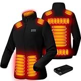 Panatude Heated Jackets for Women with Battery Pack Included(16000mAh) Polar Fleece Womens Heated Coat Hoodie for Winter
