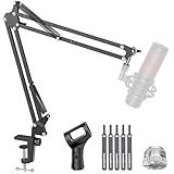InnoGear Boom Arm Microphone Mic Stand for Blue Yeti HyperX QuadCast SoloCast Snowball Fifine Shure SM7B and other Mic, Medium