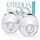 Hands Free Breast Pump Wearable MY-375 - Strong Suction, Low Noise, Wearable Breastfeeding Pump with 4 Mode &12 Levels, Portable Electric Breast Pump 24mm - 19/21/Insert/Flange, 2 Pack (White)