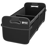 Sposuit Trunk Organizer for Car - 70L Collapsible Car Storage with 11 Pockets & Reinforced Handles, SUV Trunk Organizers for Grocery Cargo(Black)
