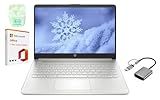 HP 14" LED Business Laptop Computer, 16GB RAM 320GB Storage (64GB eMMC+256GB SD Card), Intel Quad-Core N4120, Windows 11 S Laptop with 1-Year Microsoft Office 365, PLUSERA Earphones, Silver