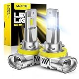 AUXITO H11/H8/H9 LED Bulbs 50,000LM 900% Brighter, 6500K Cool White, 3 Min Plug and Play Installation - Pack of 2