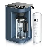Bluevua RO100ROPOT-Lite(UV) Countertop Reverse Osmosis Water Filter System, 7-Stage Purification with UV and Remineralization, 3:1 Pure to Drain, Portable Water Purifier (Blue)