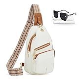 Chest Bag, Sunglasses & Case Set, Waterproof Sling Bag 3-in-1 Combo for Travel, Gifts for Thanksgiving Christmas