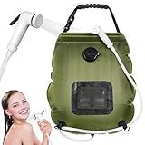 sapsisel Camping Shower Bag, 5 Gal/20L Solar Heating Camping Shower with Upgraded Hose and Shower Head,Portable Shower for Camping Hiking, Traveling (1 Pack)
