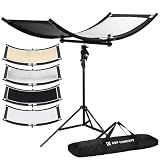 K&F CONCEPT U-Shape Reflector, 100x45cm, with 1.5m Stand, 4-in-1 Reflector