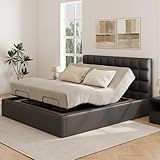 FLEXISPOT S3K-Lite King Size Adjustable Bed Frame Base, Zero Clearance, Independent Head & Foot Incline, Zero Gravity, Wireless Remote, 12’’ Legs, Easy Assemble, 5-Year Warranty, 750 lbs.