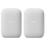 Google Audio (2-Pack) Smart Speakers – Wireless Bluetooth & Wi‑Fi Home Speaker Bundle with Powerful Stereo Sound, Multi-Room Audio Assistant Voice Control