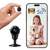 Wcibia Hidden Camera, 2K Mini Nanny Cam with Free Cloud, Supports 2.4G/5G WiFi & No WiFi Needed Wireless Camera with Motion Detection & Night Vision for Baby/Pet Monitor/Home Security