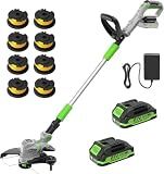 12" 21V Weed Wacker Cordless, 2 in 1 String Trimmer and Edger