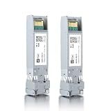 H!Fiber 10G Single Mode SFP+ LC Module, 10GBase-LR Fiber Transceiver for Cisco SFP-10G-LR, Meraki MA-SFP-10GB-LR, Ubiquiti UniFi UF-SM-10G, Mikrotik, Netgear, D-Link (SMF,1310nm,10km,DDM) 2 Pack