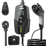 EVDANCE EV Charger (32Amp, 240V, NEMA 14-50P), 7.68kw Portable Level 2 EV Charger with 25ft Cable, Adjustable Current/Delay Chargin for Home Level 2