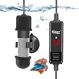 hygger Small Aquarium Betta Heater, Submersible Fish Tank Heater 10W/25W/50W/100W with LED Digital Display, Suitable for Marine Saltwater and Freshwater up to 5/10/16/26 Gallon