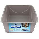 Petmate Open Cat Litter Box, Blue Mesa/Mouse Grey,M (Pack of 1), Made in USA