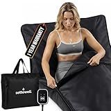 SetteWell Infrared Sauna Blanket | XL Size Fits 6'5" | Low EMF Sauna Blanket for At-Home Muscle Recovery & Tension Release | Far Infrared Heat, Easy-Clean Waterproof Design, Fast Heating Temp 77–176°F