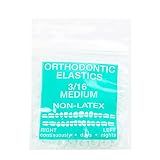 JMU Orthodontic Elastics 3/16 Medium, 100 Pack Dental Rubber Bands