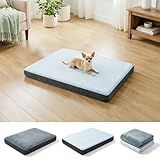 Wagora Dog Bed for Crate, Extra Large Cooling Mat for Dogs, Waterproof Dog Bed with Dual Surface Removable Washable Covers, 35 x 22 Inch Pet Bed with Egg Crate Foam