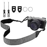 LSZXTTLS Camera Neck Strap, Soft Camera Shoulder Strap Adjustable with 3 Types Quick Release Buckles Suitable For Most Cameras (Black)