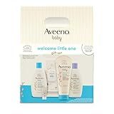 Aveeno Baby Welcome Little One Gift Set, Skincare Set with Nourishing Body Wash & Shampoo, Calming Bath Wash, All Over Wipes, Daily Moisturizing Lotion, & Balm, 5 Items