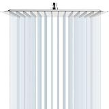 SR SUN RISE 16 Inch Rain Shower Head, High Pressure Rainfall Showerhead Large Waterfall Shower Head Ultra Thin Water Saving, Polished Chrome 304 Stainless Steel
