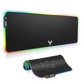 BladeHawks Extra Large RGB Gaming Mouse Pad-14 Light Modes, Extended Soft LED Mouse Pad, Anti-Slip Rubber Base, Computer Keyboard Mousepad Mat (31.5 x 12 Inch)