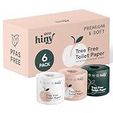 ecoHiny Premium Bamboo Toilet Paper 6 Mega Rolls 3ply 350 Sheets PFAS Free