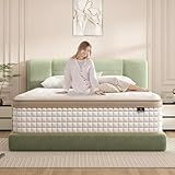 California King Size Mattress, 12 Inch Hybrid Mattress in a Box, Memory Foam and Individual Pocket Springs, Innerspring Medium Firm for Pressure Relief, Edge Support, No Odor, CertiPUR-US