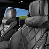 Dapucarin Car Neck Pillow for Driving Headrest Memory Foam Black, 2 Packs