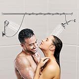 Double Shower Shower System, Fashion High Pressure Rain Shower Head, Powerful Water Pressure, Perfect Choice for Bathroom Upgrade