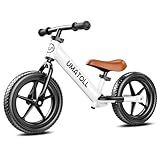 Umatoll Toddler Balance Bike for 2-5 Year Old, Adjustable Kids Toy Bicycle, Gift for Ages 2-3 Girls Boys (White)