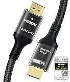 Certified 10K 8K 4K HDMI 2.1 Cable 10FT, 48Gbps Ultra High Speed HDMI® Cord