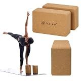 Gaiam Yoga Brick, EVA Foam for Balance & Stretch (2 Bricks, Cork)