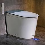 Casta Diva Smart Toilet with Bidet Built in, Auto Open/Close Lid, 1000g MaP Flush, Heated Comfort Seat & Foam Dispenser, Foot Sensor, Bidet Toilet with Tank (CD-K030PRO)