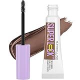 Maybelline Super Lock Brow Glue Eyebrow Gel, Lightweight and Waterproof Tinted Brow Gel For Up To 24HR Hold, Medium Brown, 1 Count