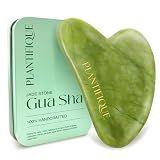 PLANTIFIQUE Jade Gua Sha Facial Tools – Lymphatic Drainage Face Massager