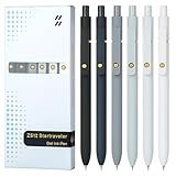 Ddaowanx Gel Pens, 0.7mm Quick Dry Black Ink,Fine Point Smooth Writing Pens,Office School Supplies,Gifts for Women Man(6Pcs Black White Gray, Black)