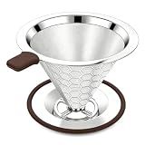 Pour Over Coffee Maker Dripper 600 Mesh Reusable Coffee Filter