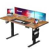 Marsail 55x24 Electric Standing Desk - Adjustable Height Computer Desk with Memory Presets, Storage Bag & Cable Management for Home Office & Gaming Workstations
