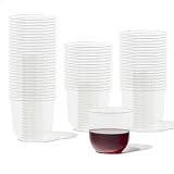 TOSSWARE NATURAL Arc - Plant Based Clear Cold Cups 12 oz - Plastic Alternative for Parties, Bachelorettes, Weddings - Recyclable - Set of 50