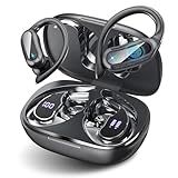 Wireless Earbuds Bluetooth 5.4 Headphones, 54H Playtime Stereo Earphones with Noise Cancelling Mic, IPX7 Waterproof, Fast Charging and Comfort Fit Ear Buds for Fitness/Sports/Workouts/Travel Black