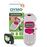 DYMO LetraTag LT-100H Handheld Aesthetic Label Maker, ABC Keyboard Label Printer with Easy-to-Use, 13 Character LCD Screen, Great for Home & Office Organization, Pink
