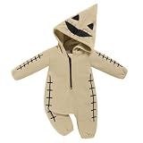 ZOELNIC Baby Boy Romper Newborn Onesie Cute Baby Girl One-Piece Jumpsuits Outfits Clothes(thicken-brown,6-9M)