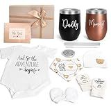 New Mom Gifts for Women, Top Pregnancy Gifts for New Parents Gender Reveal Gifts with Mom and Dad Tumbler Set for First Time Moms, Expecting Parents to Be, Gender Reveal, Baby Shower…