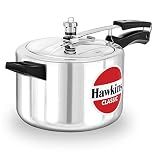Hawkins Aluminium 5 Litre Classic Pressure Cooker, Best Inner Lid Cooker, Silver (Cl50)